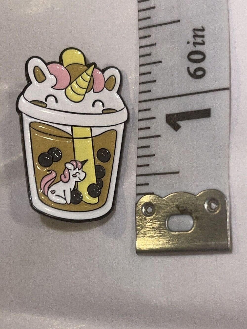 Unicorn Boba Coffee Latte Tea Pin Brooch